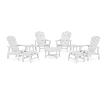 Nautical Grand Upright Adirondack 9-Piece Conversation Set