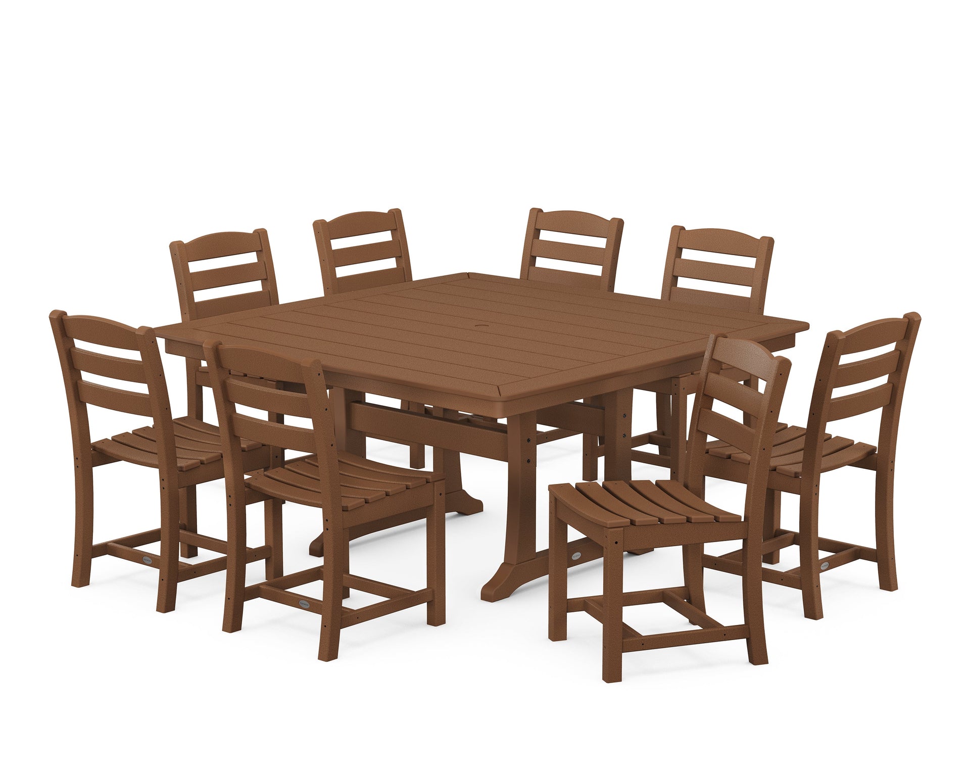 La Casa Café 9-Piece Nautical Trestle Dining Set