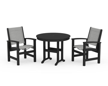 Coastal 3-Piece Round Dining Set
