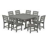 Lakeside 9-Piece Nautical Trestle Dining Set