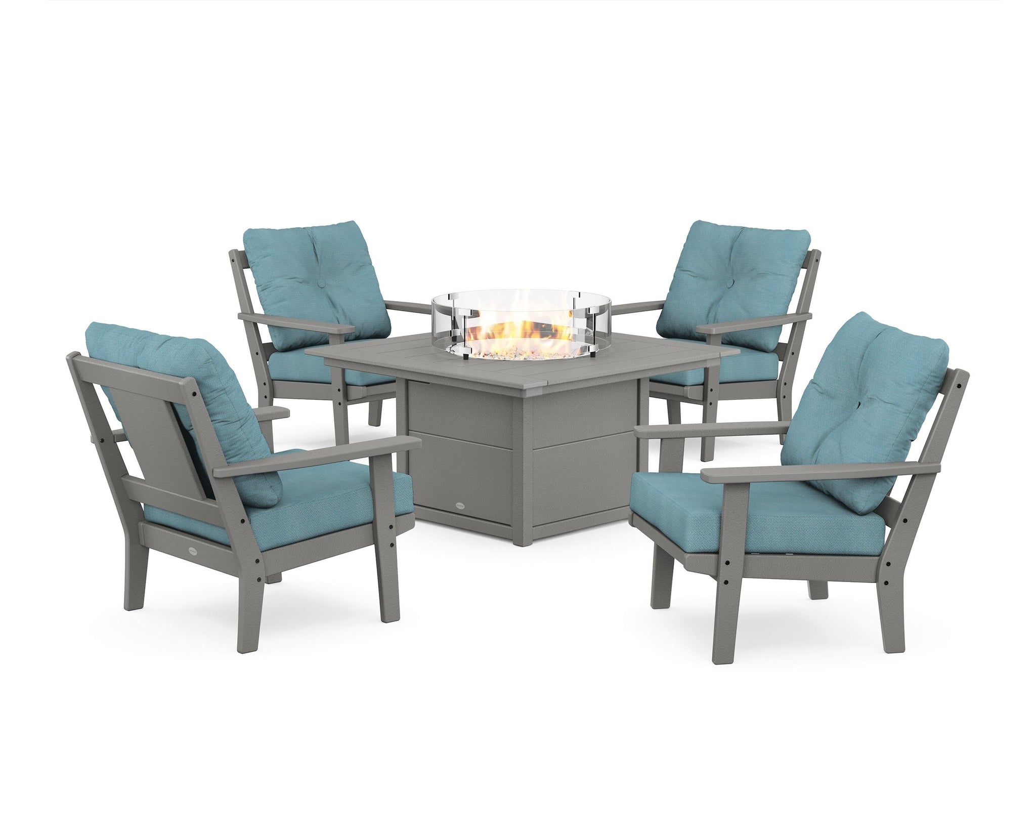 Prairie 5-Piece Deep Seating Set with Fire Pit Table