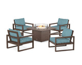 EDGE Sectional 5-Piece Deep Seating Set with Fire Pit Table