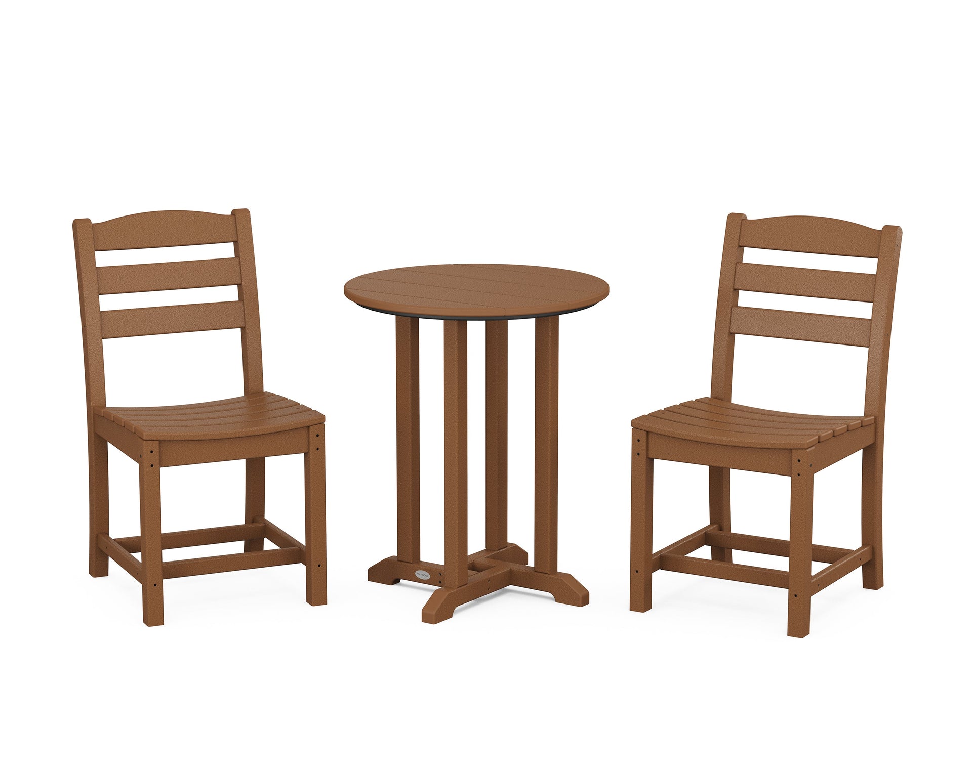 La Casa Café Side Chair 3-Piece Round Bistro Dining Set