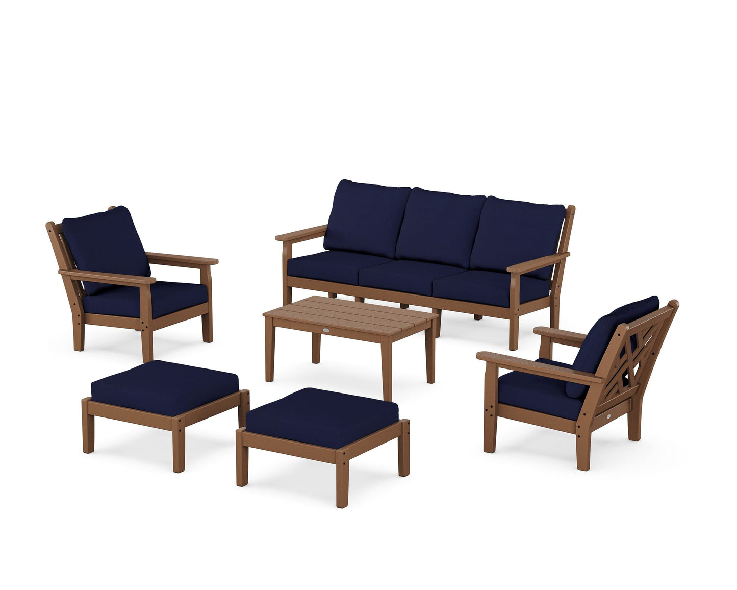 Chippendale 6-Piece Lounge Sofa Set