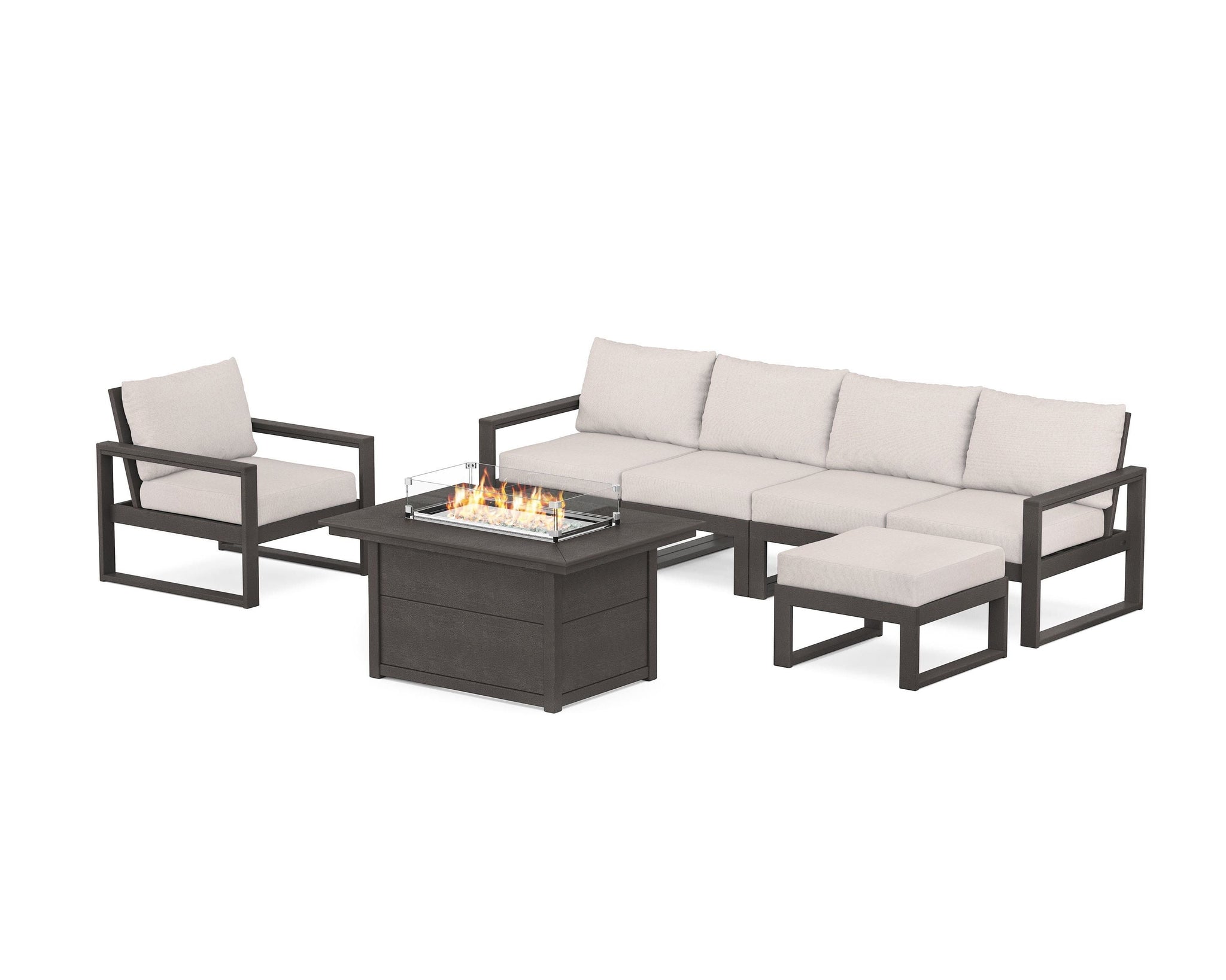 EDGE Sectional Lounge and Fire Pit Set