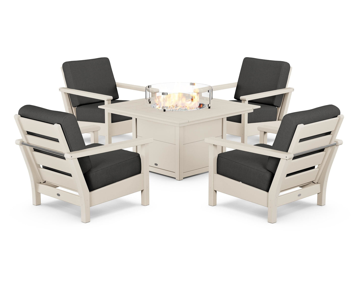 Harbour 5-Piece Conversation Set with Fire Pit Table