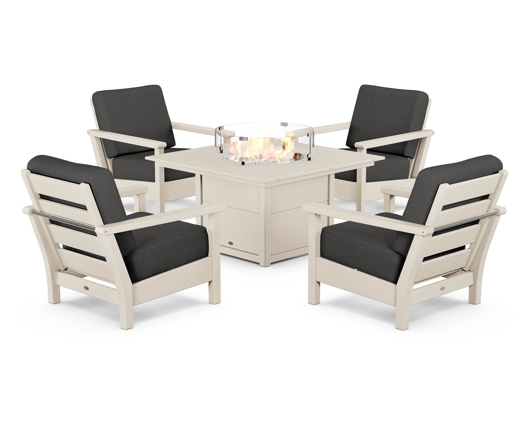 Harbour 5-Piece Conversation Set with Fire Pit Table