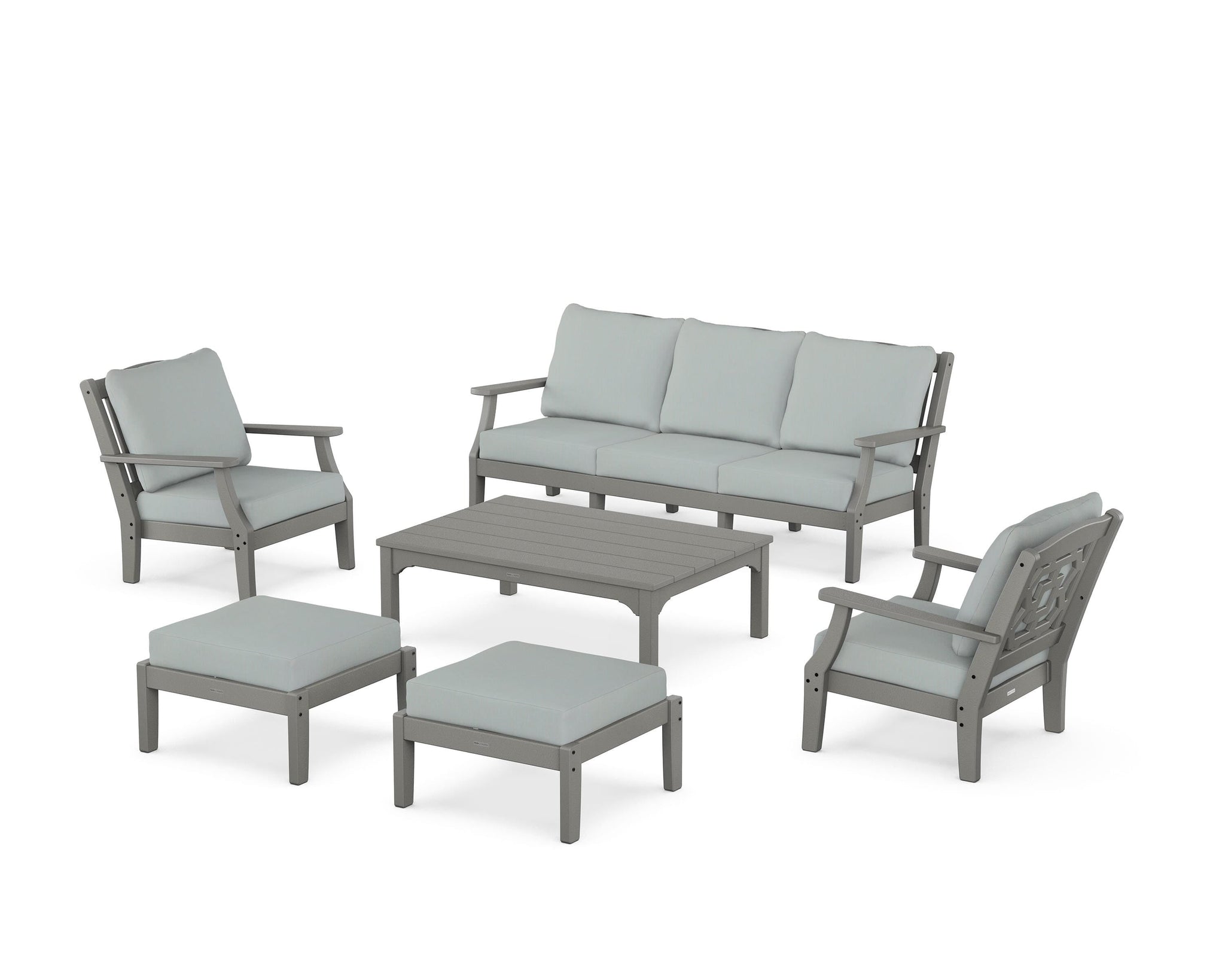 Chinoiserie 6-Piece Lounge Sofa Set
