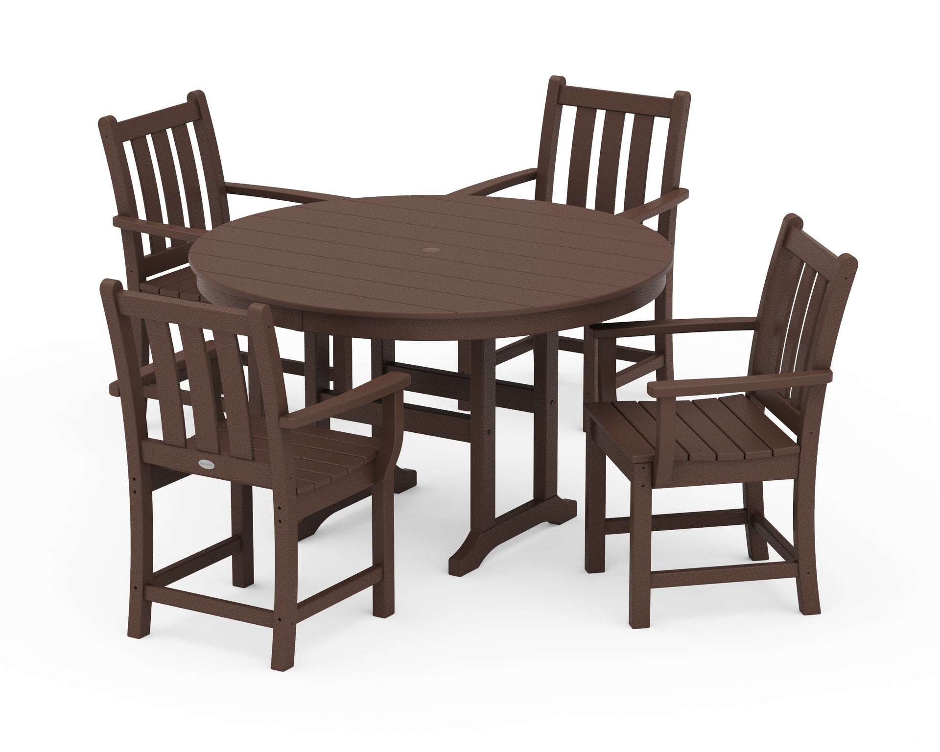 Traditional Garden 5-Piece Round Farmhouse Dining Set