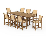 Coastal 9-Piece Counter Set with Trestle Legs