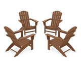 Nautical 4-Piece Adirondack Conversation Set