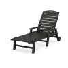 Nautical Chaise with Arms & Wheels