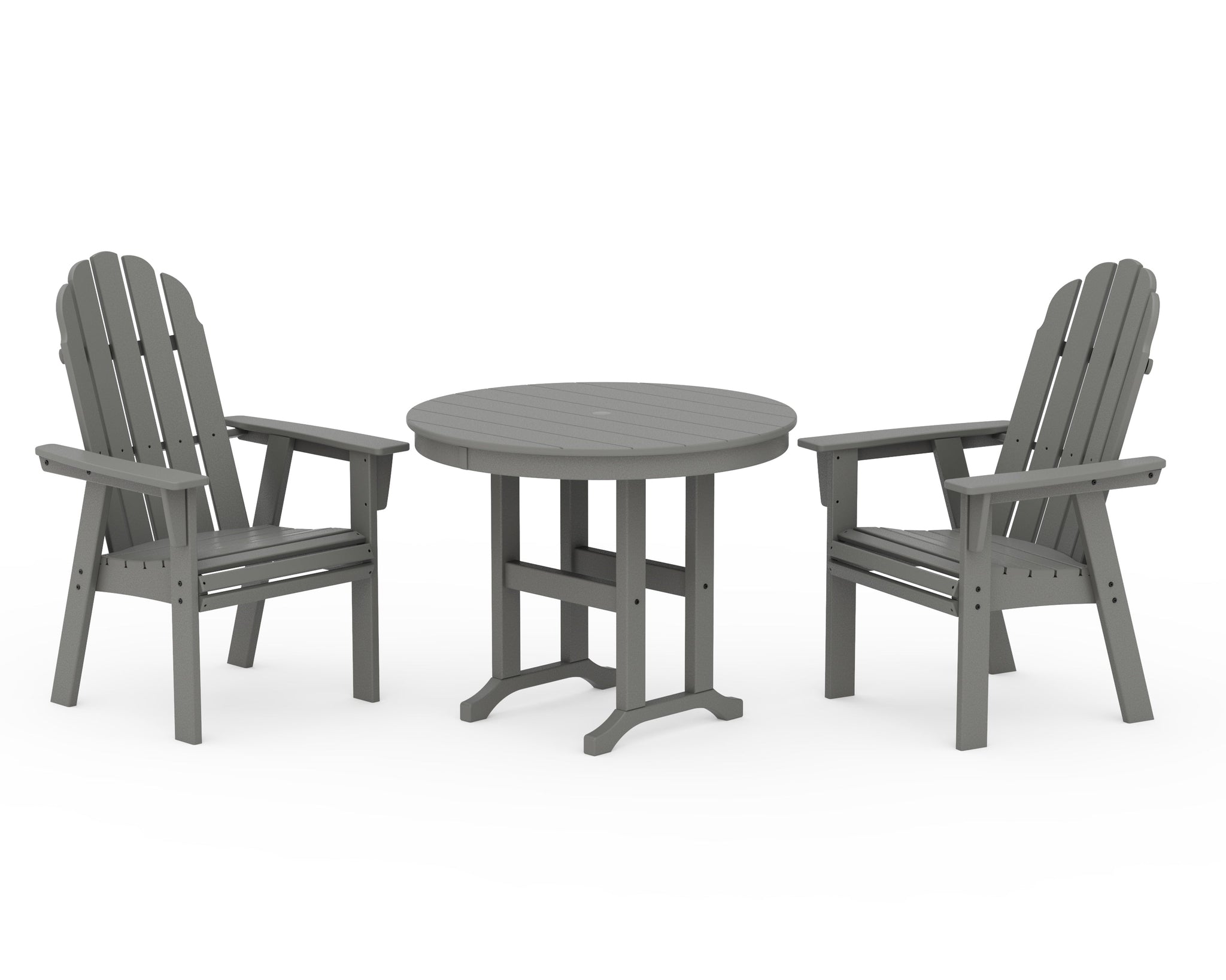 Vineyard Adirondack 3-Piece Round Dining Set