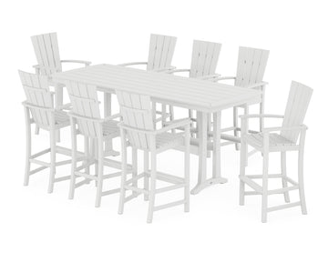 Quattro Adirondack 9-Piece Bar Set with Trestle Legs