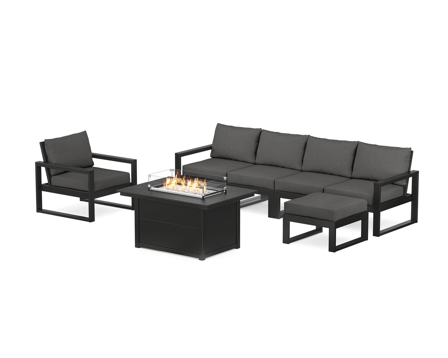 EDGE Sectional Lounge and Fire Pit Set