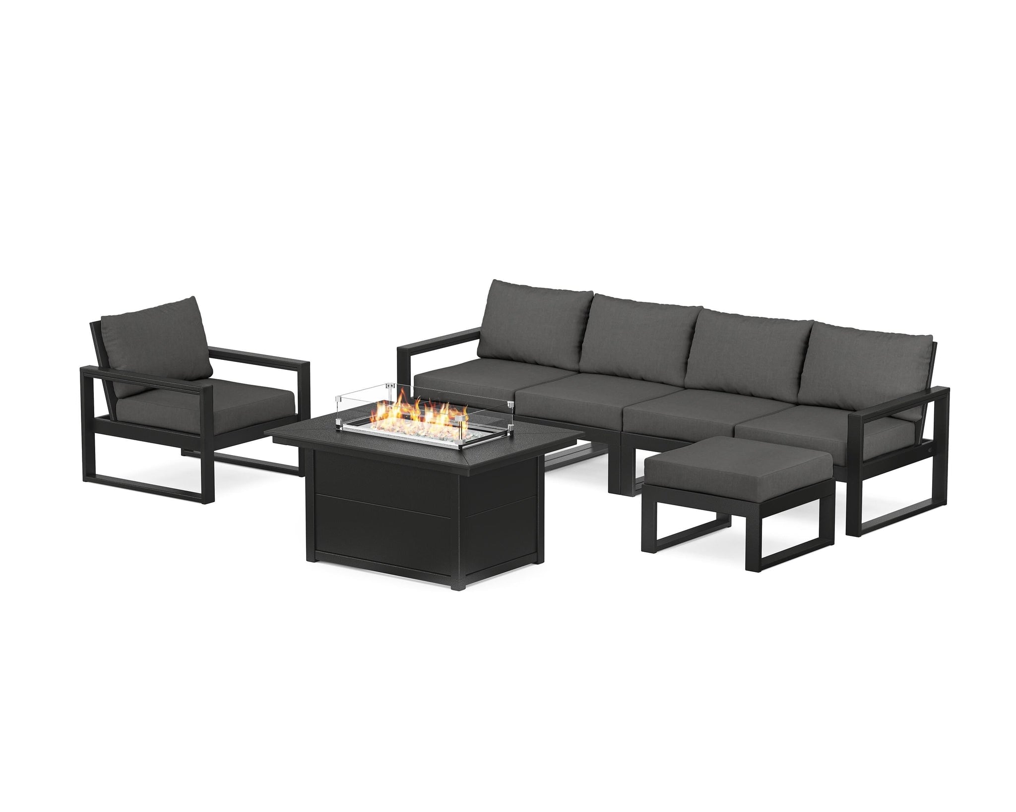 EDGE Sectional Lounge and Fire Pit Set