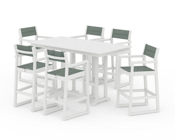 EDGE Sling Arm Chair 7-Piece Farmhouse Bar Set