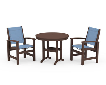 Coastal 3-Piece Round Dining Set