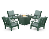 Wovendale 5-Piece Deep Seating Set with Fire Pit Table