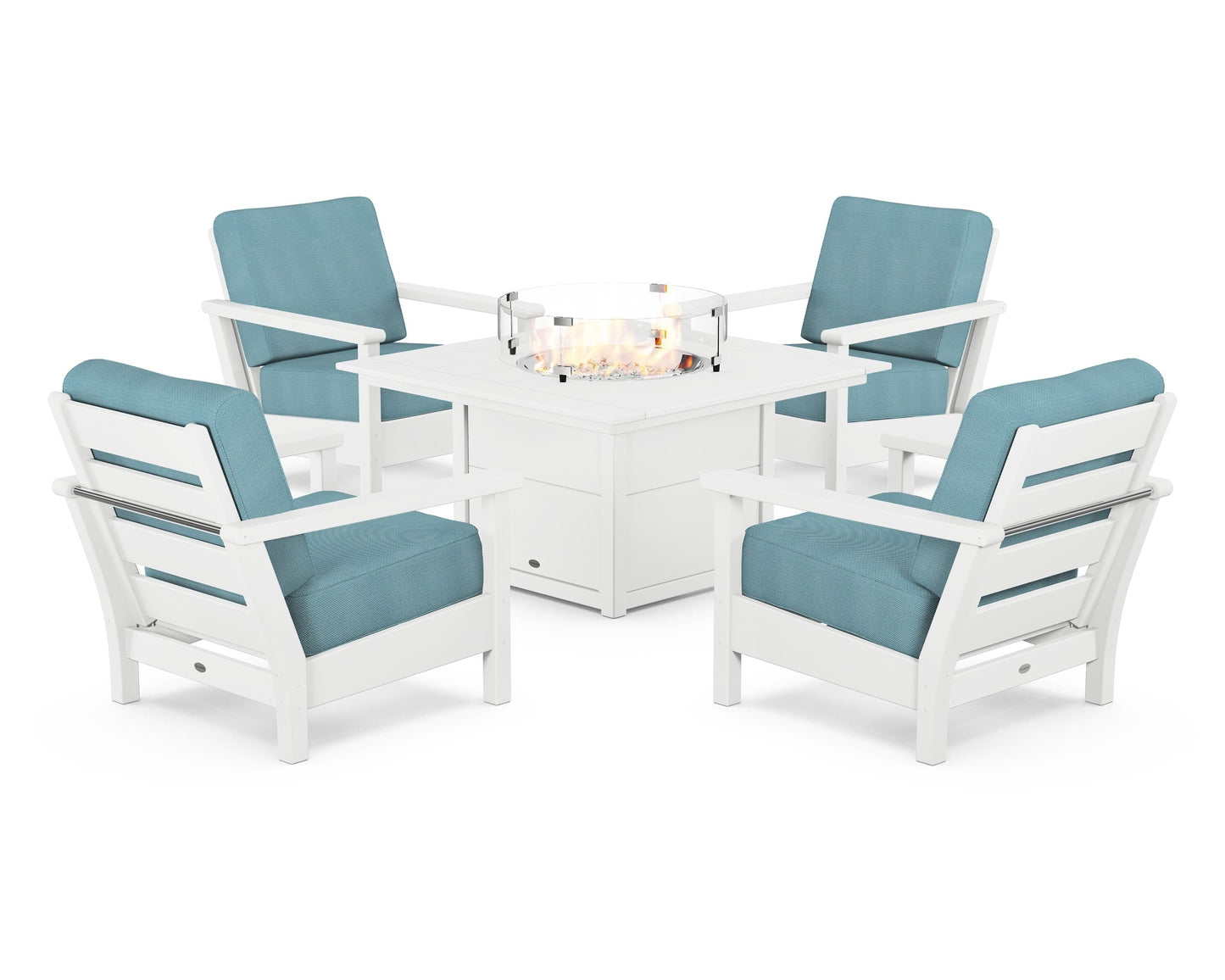Harbour 5-Piece Conversation Set with Fire Pit Table