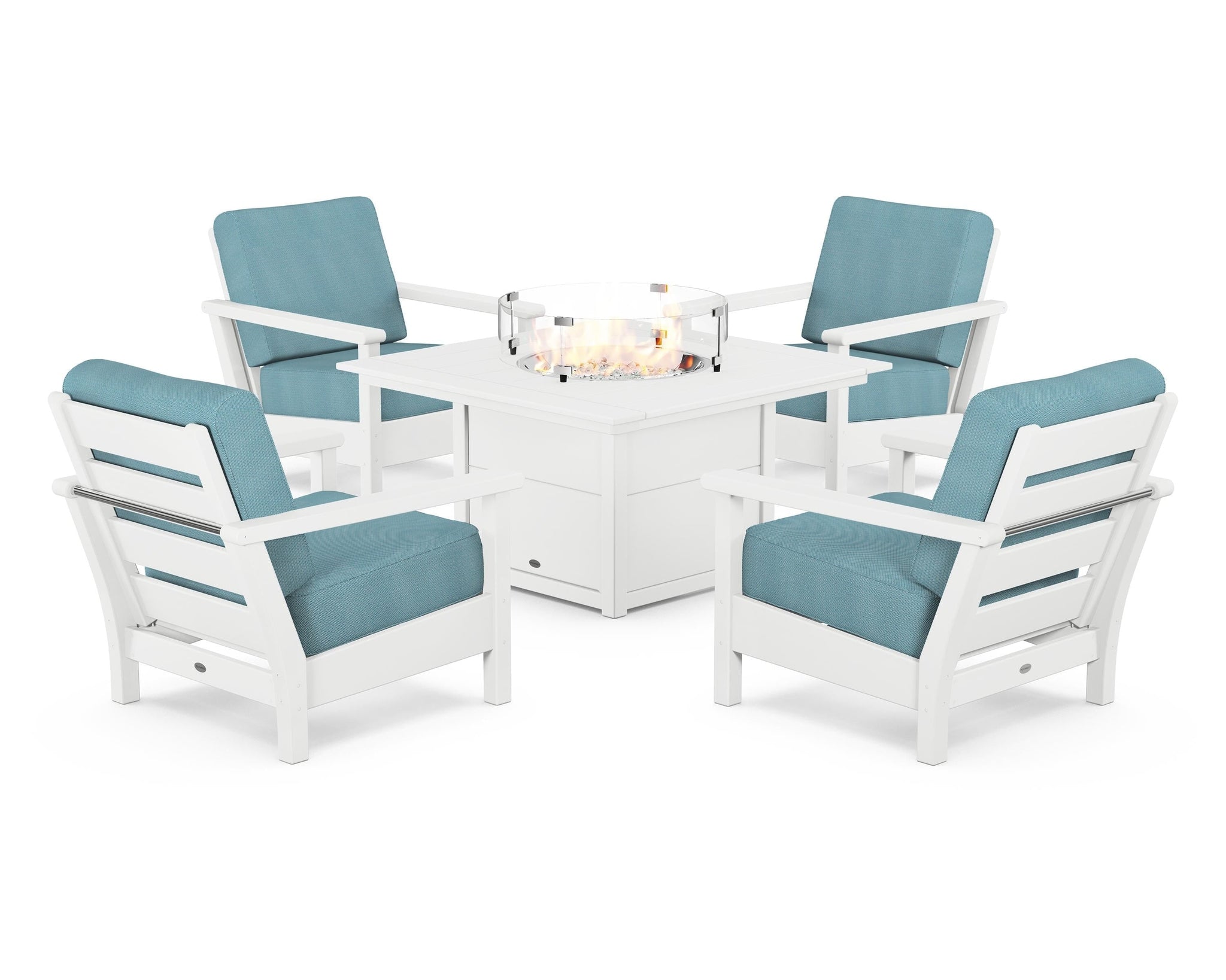 Harbour 5-Piece Conversation Set with Fire Pit Table