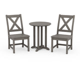 Braxton Side Chair 3-Piece Round Bistro Dining Set