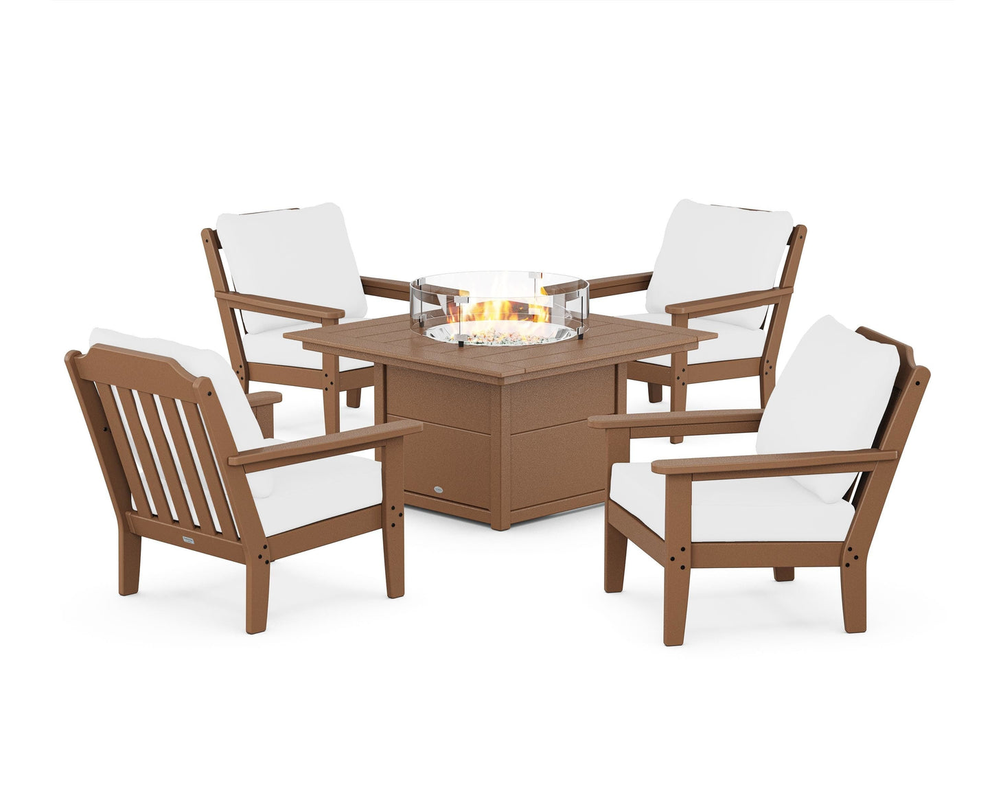 Cottage 5-Piece Deep Seating Set with Fire Pit Table