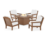 Cottage 5-Piece Deep Seating Set with Fire Pit Table