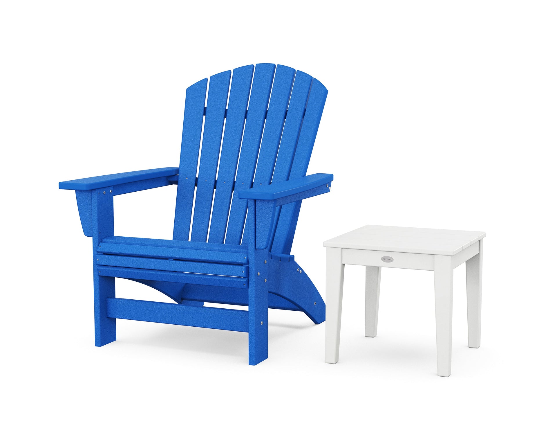 Nautical Grand Adirondack Chair with Side Table