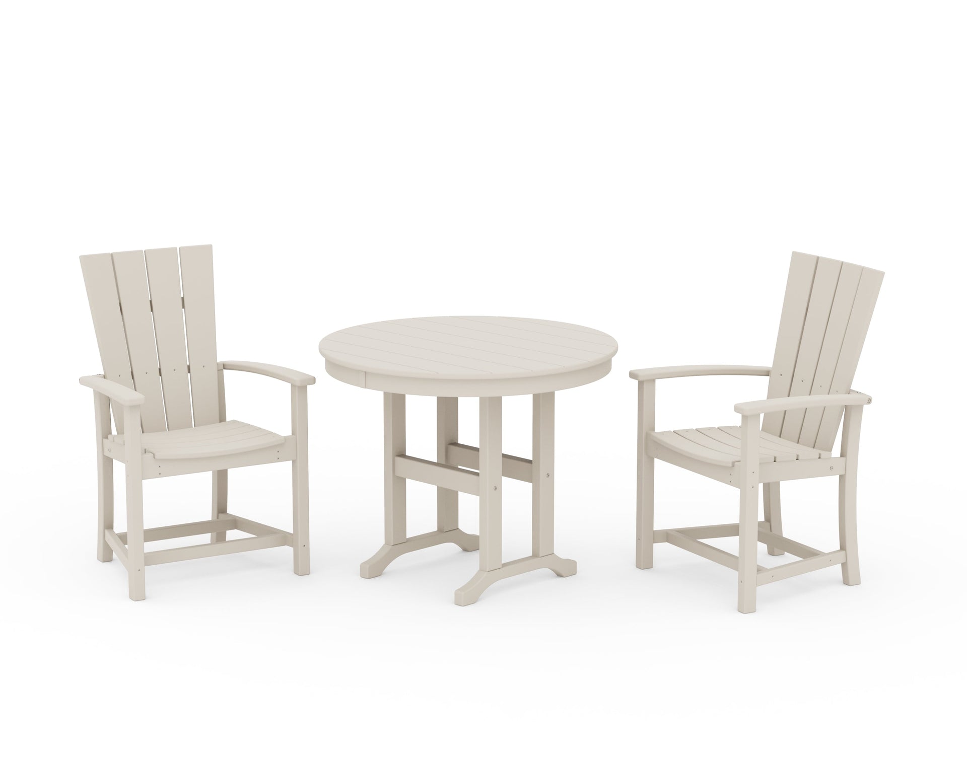 Quattro 3-Piece Round Farmhouse Dining Set