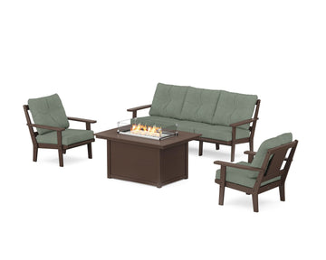 Prairie Deep Seating Fire Pit Table Set