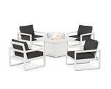 EDGE Sectional 5-Piece Deep Seating Set with Fire Pit Table