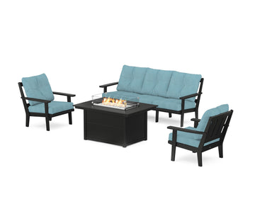 Oxford Deep Seating Fire Pit Table Set