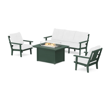 Prairie Deep Seating Fire Pit Table Set