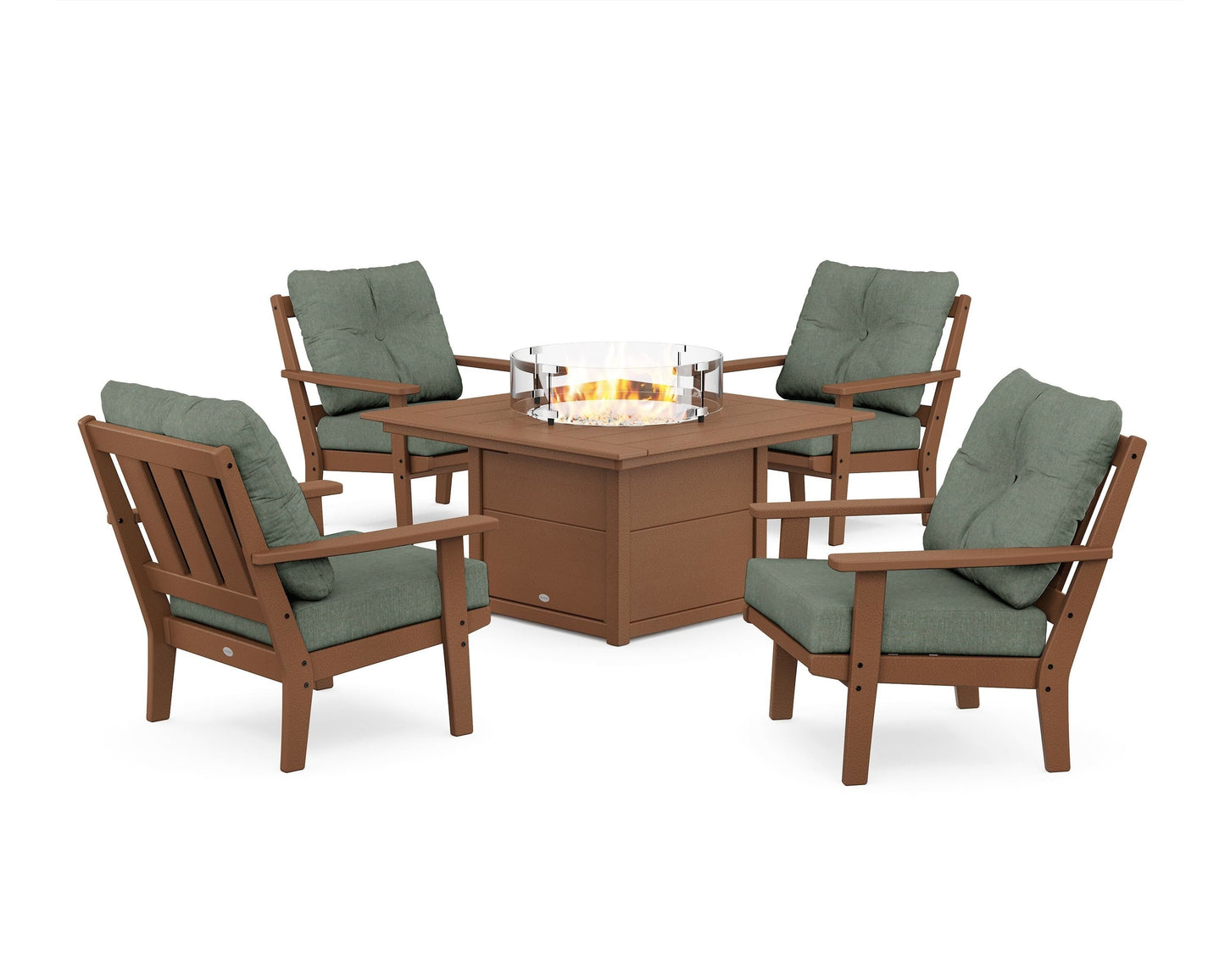 Oxford 5-Piece Deep Seating Set with Fire Pit Table