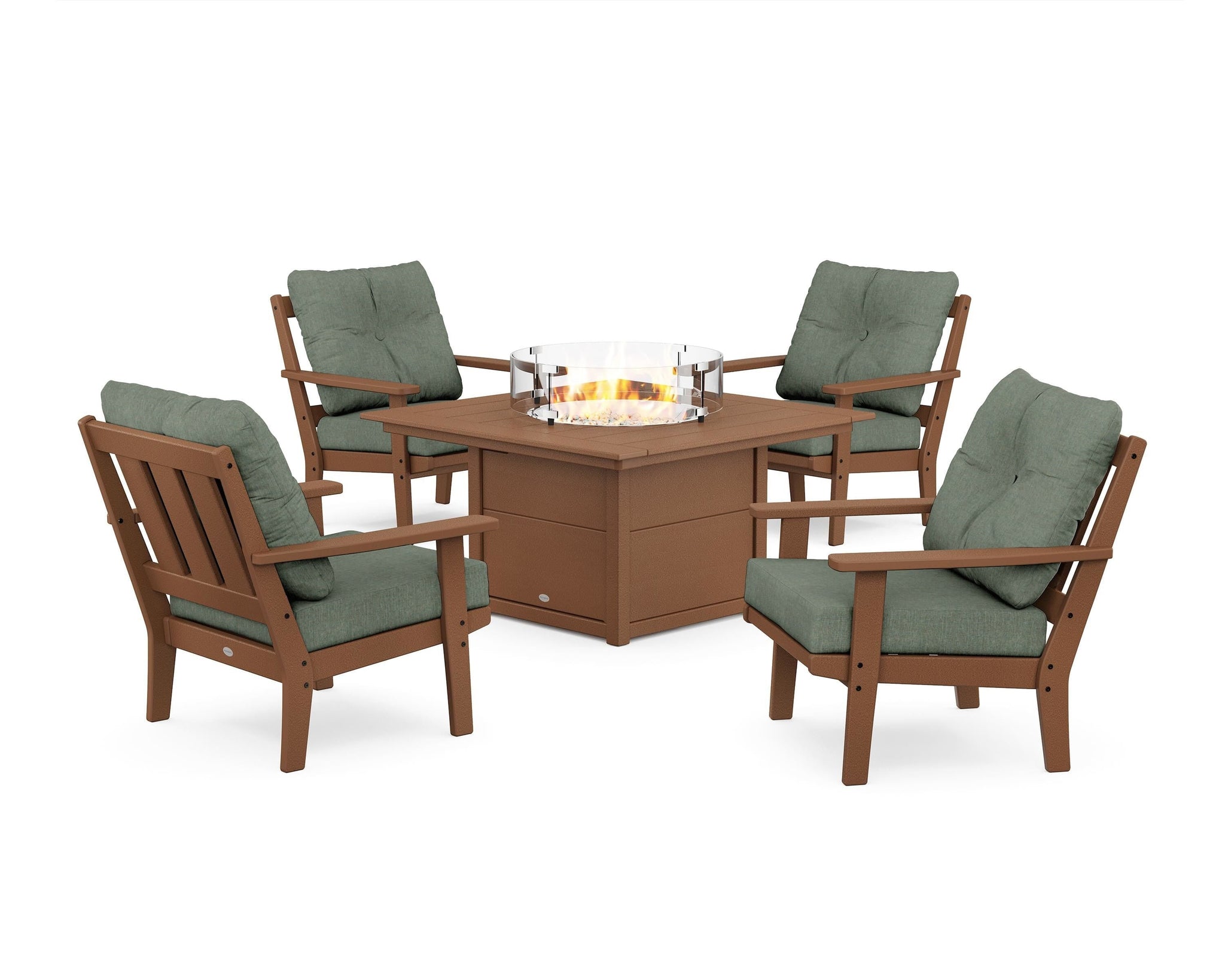 Oxford 5-Piece Deep Seating Set with Fire Pit Table