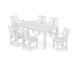Prairie Arm Chair 7-Piece Parsons Dining Set