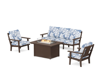 Prairie Deep Seating Fire Pit Table Set