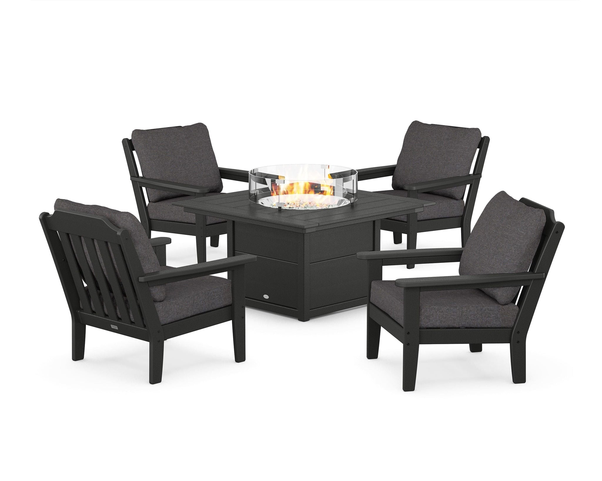 Cottage 5-Piece Deep Seating Set with Fire Pit Table