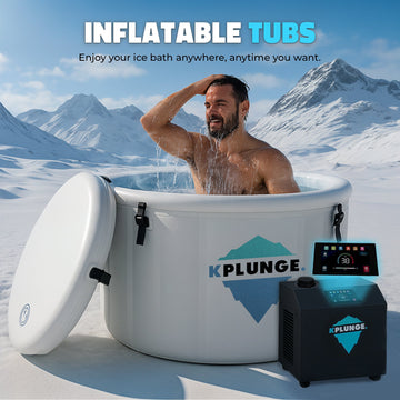 K-Plunge Arctic Fox Inflatable Cold Plunge Hot Tub 1-Person with Lid and Pump New