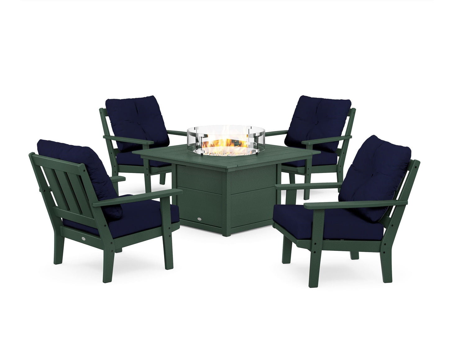 Oxford 5-Piece Deep Seating Set with Fire Pit Table