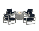 EDGE Sectional 5-Piece Deep Seating Set with Fire Pit Table