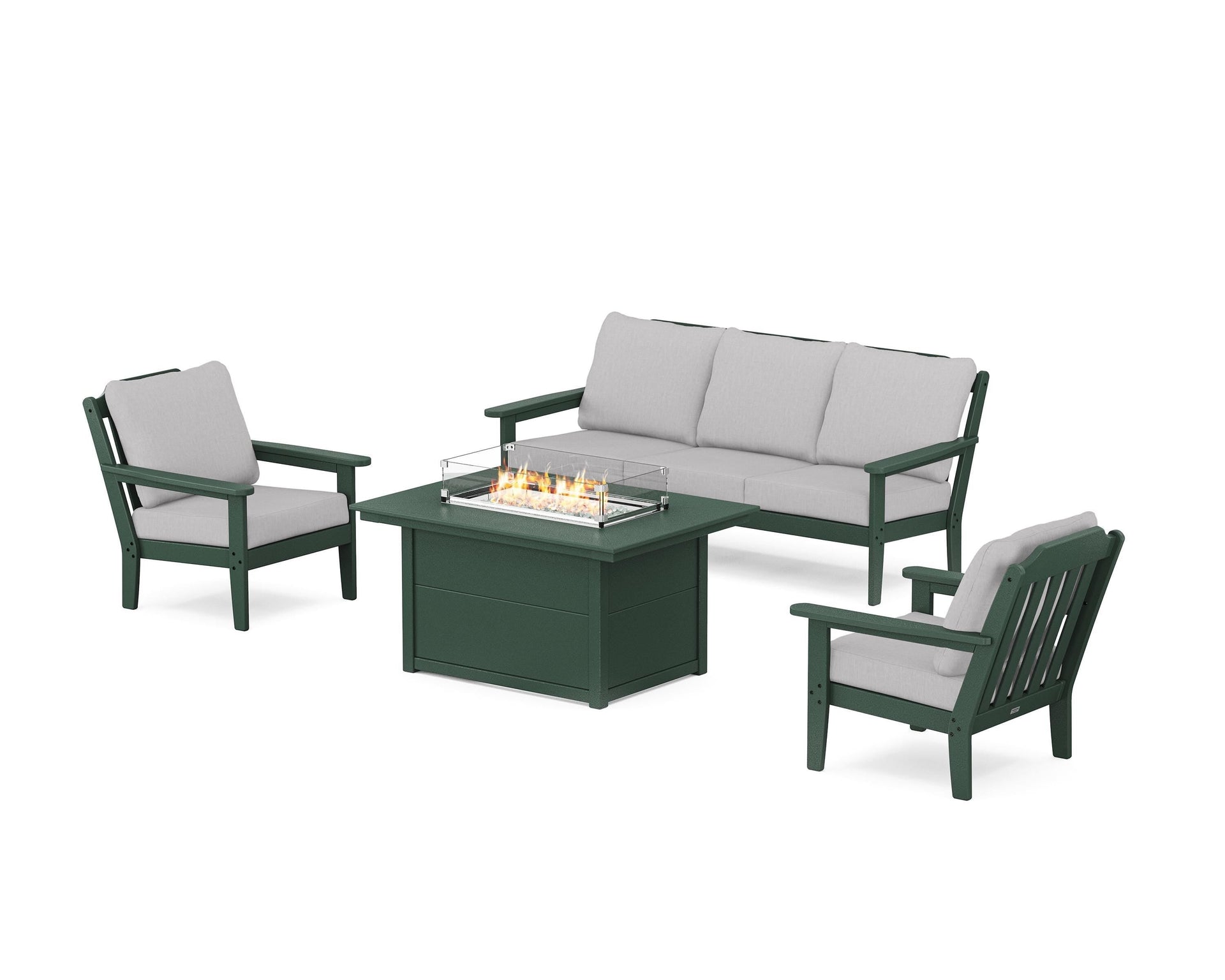 Cottage Deep Seating Fire Pit Table Set