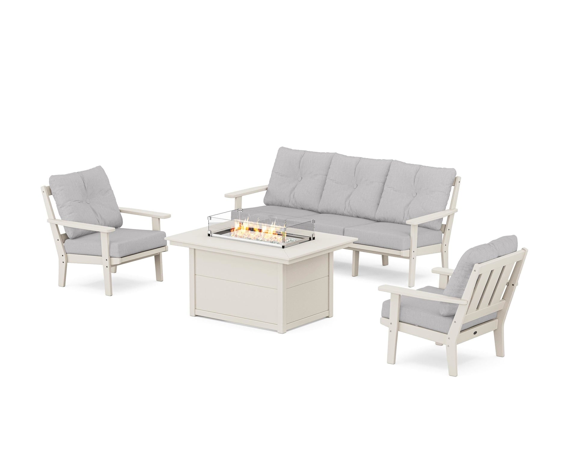 Oxford Deep Seating Fire Pit Table Set