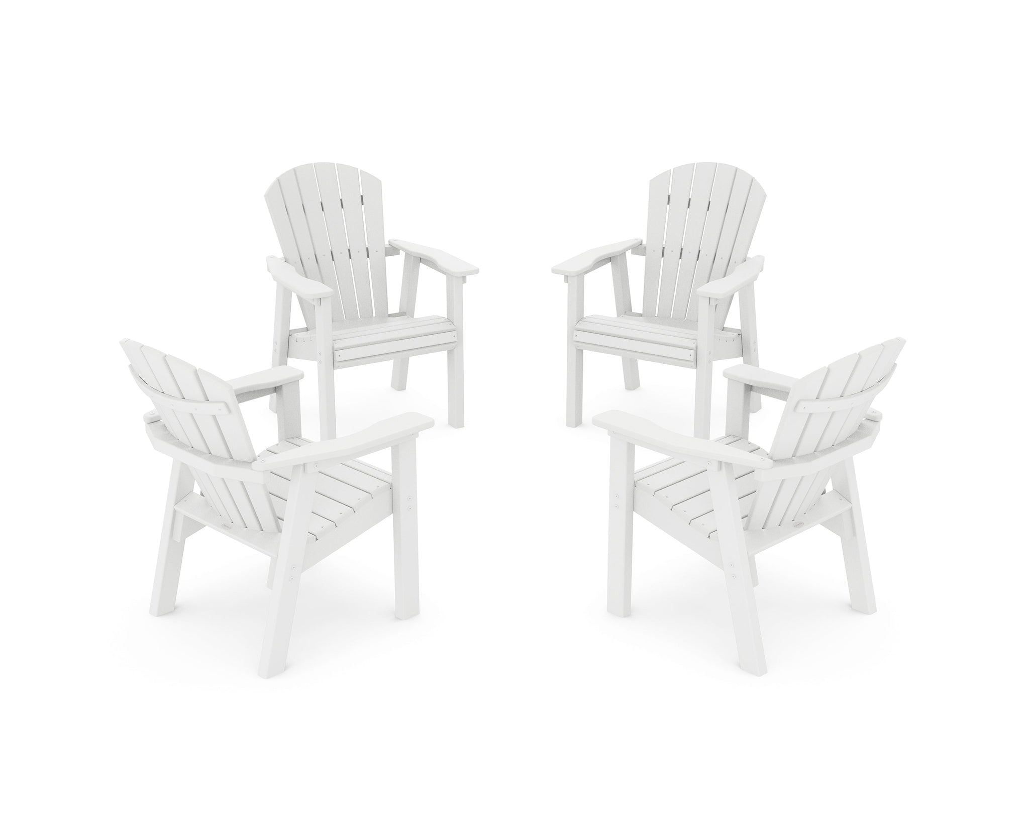 Seashell 4-Piece Upright Adirondack Conversation Set