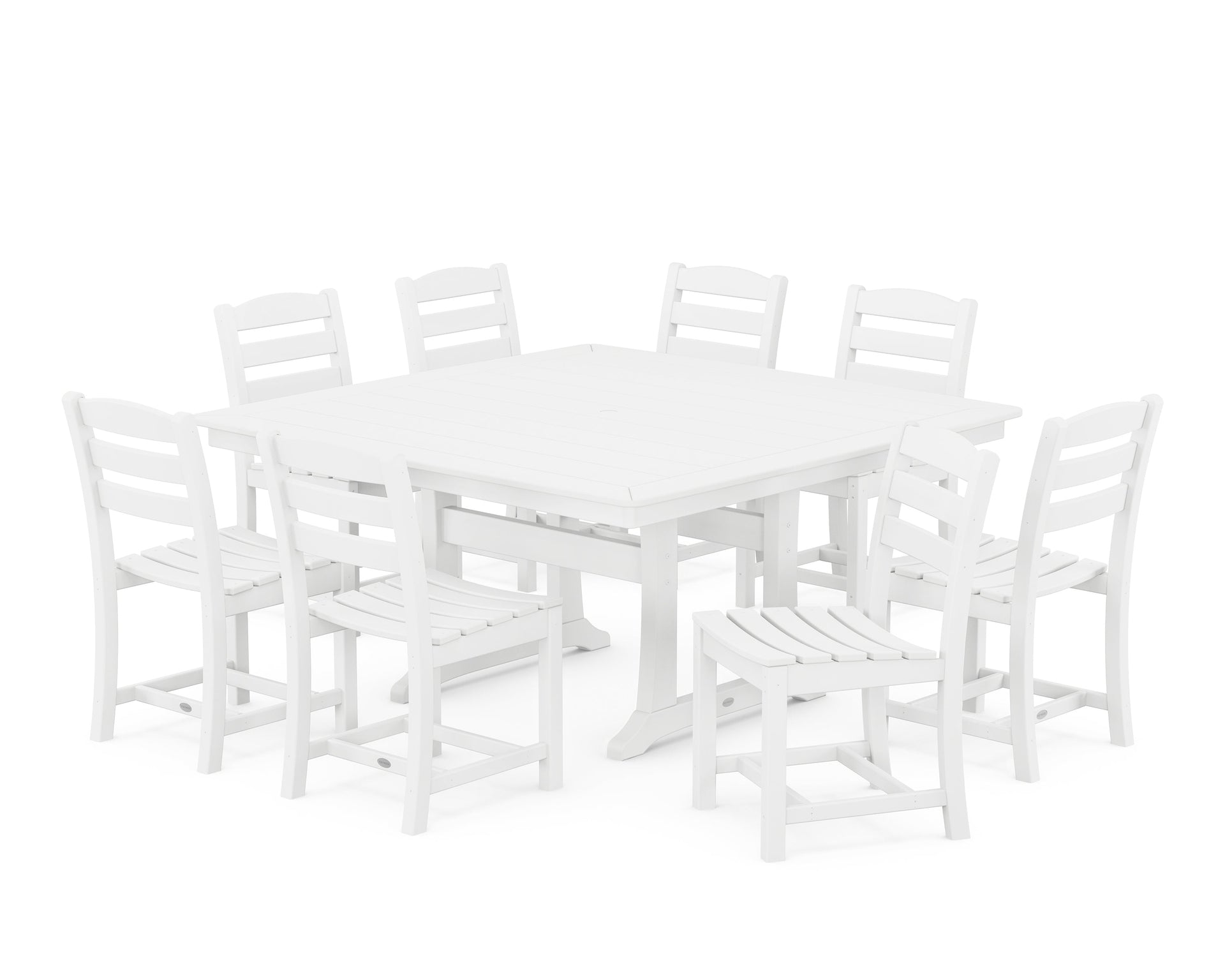 La Casa Café 9-Piece Nautical Trestle Dining Set