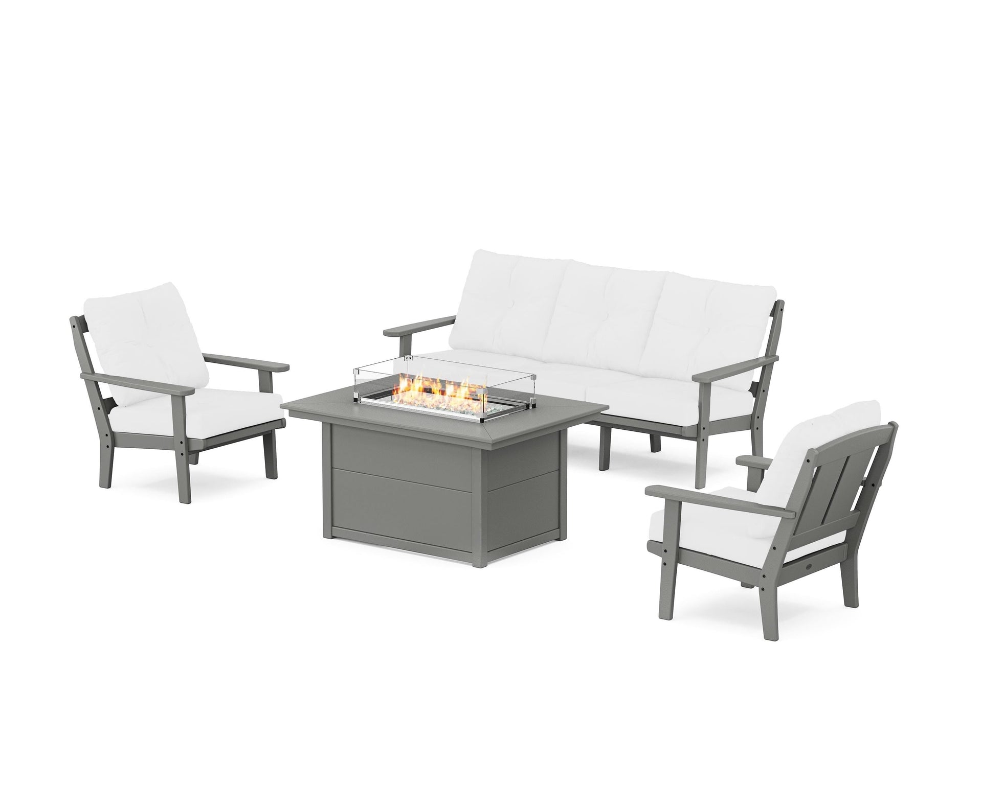 Mission Deep Seating Fire Pit Table Set