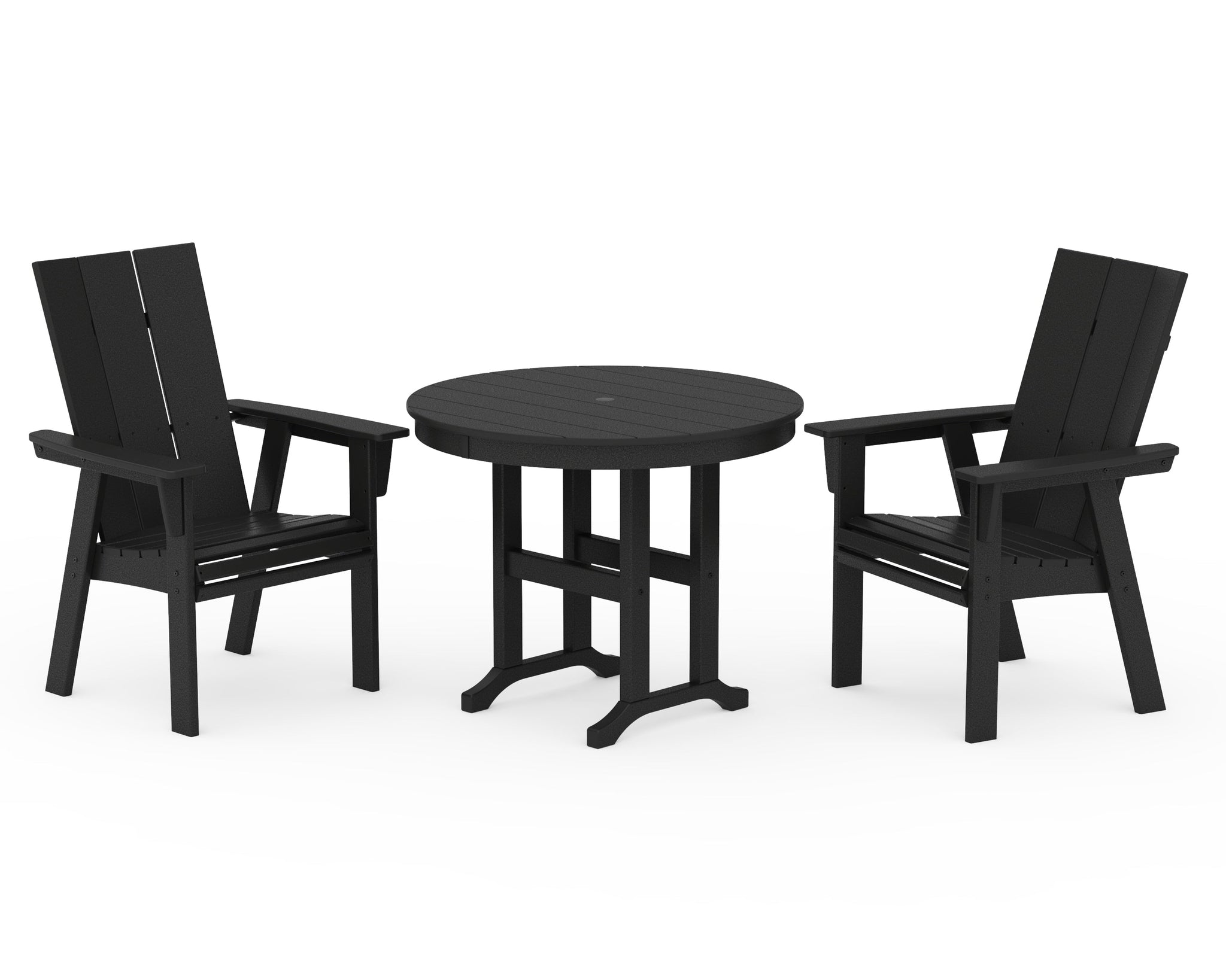 Modern Adirondack 3-Piece Round Dining Set