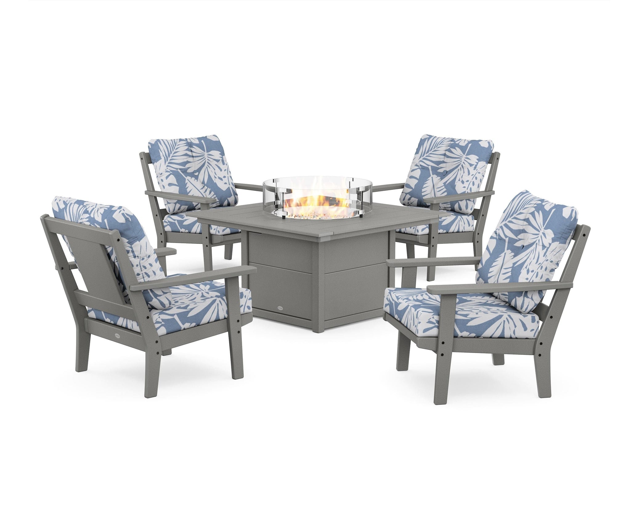 Prairie 5-Piece Deep Seating Set with Fire Pit Table