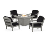 Cottage 5-Piece Deep Seating Set with Fire Pit Table